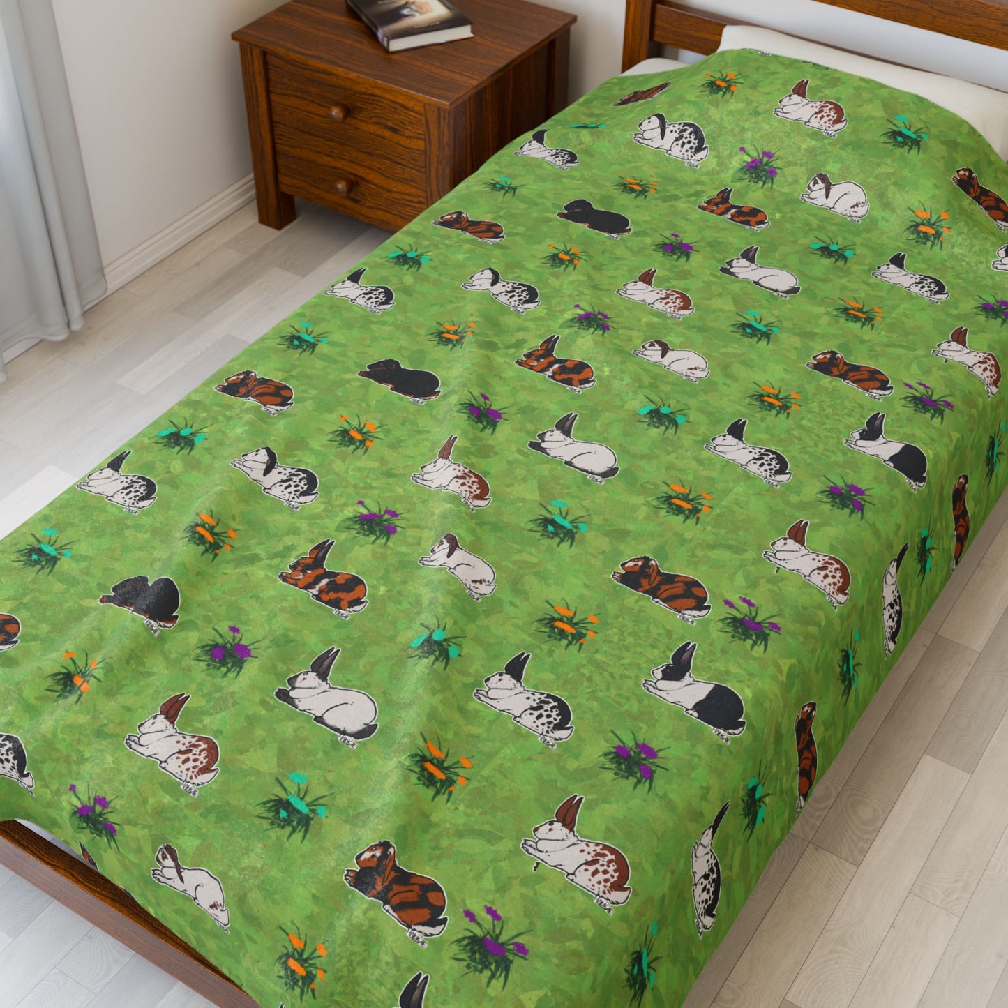 Rabbit Patterns Plush Blanket