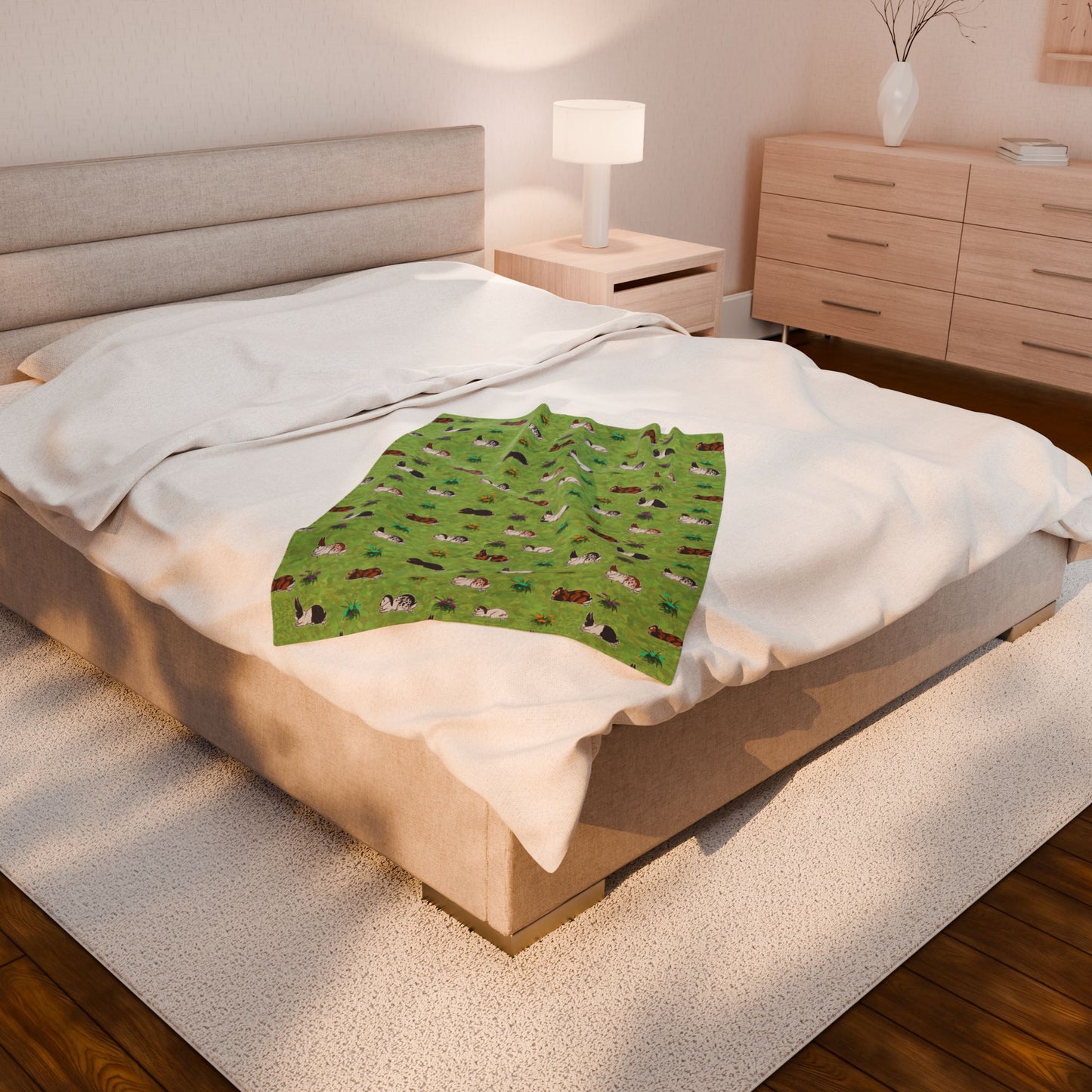Rabbit Patterns Plush Blanket