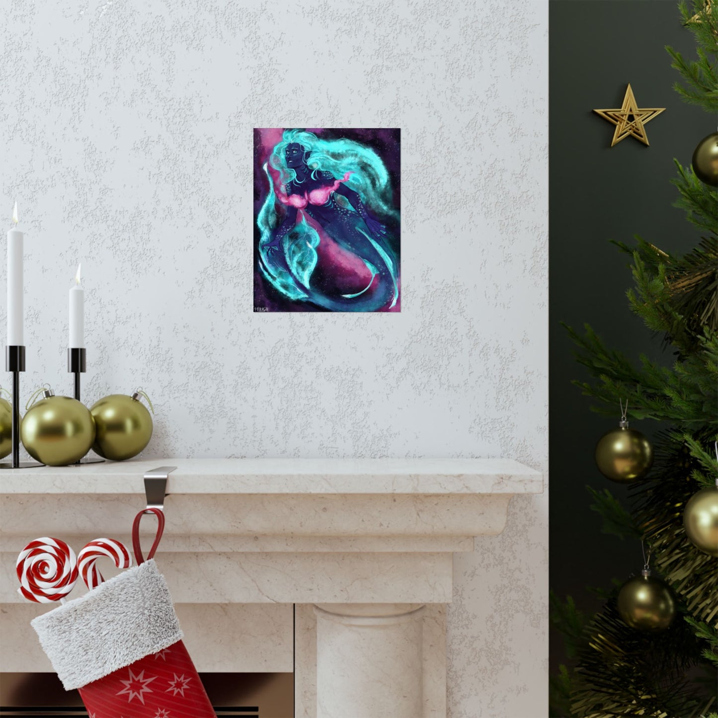 Galaxy Mermaid Poster