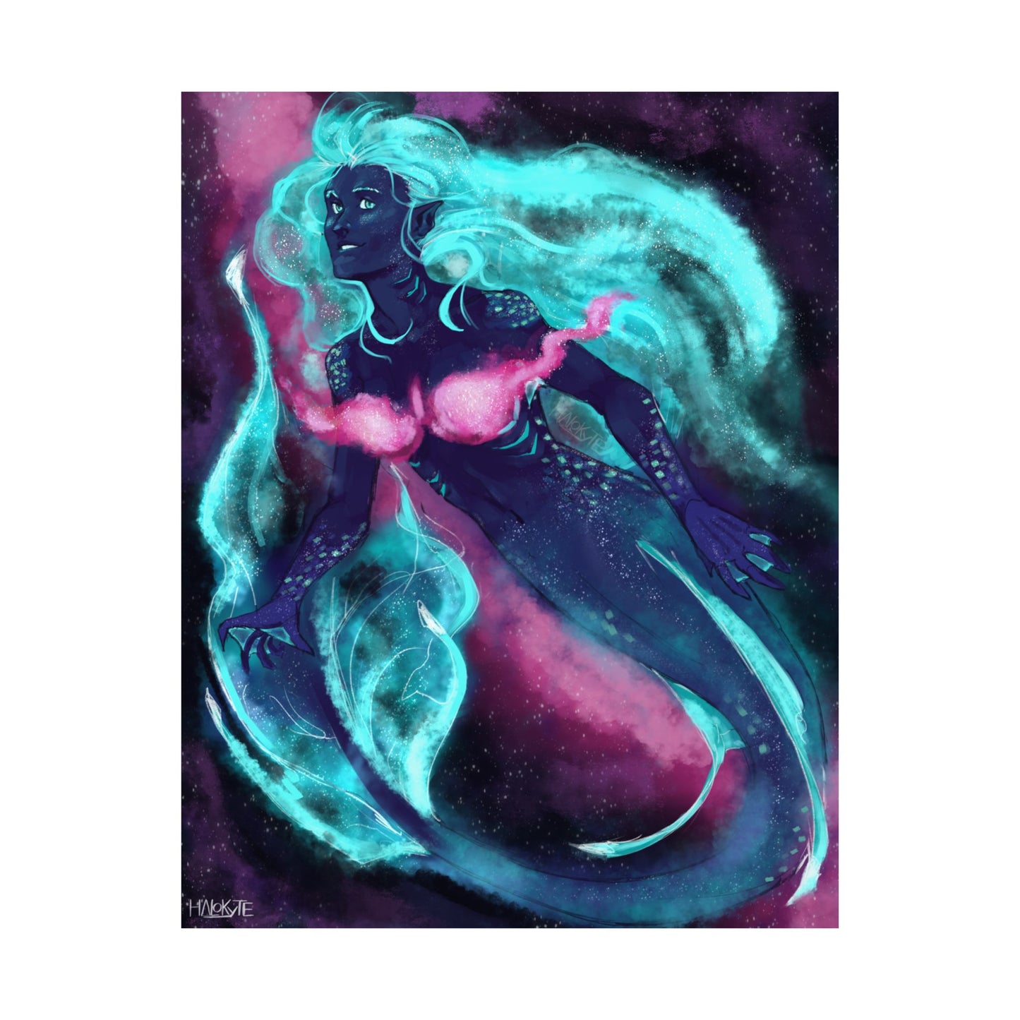 Galaxy Mermaid Poster