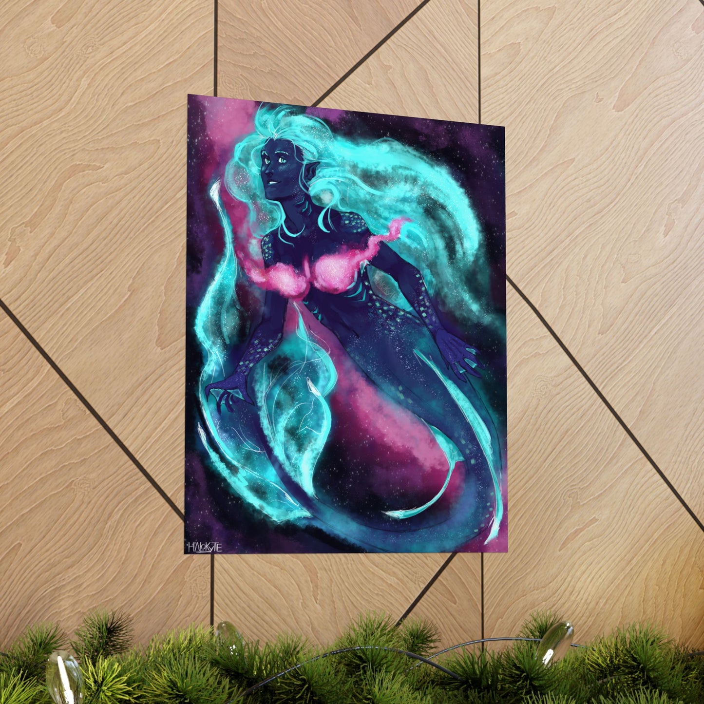 Galaxy Mermaid Poster