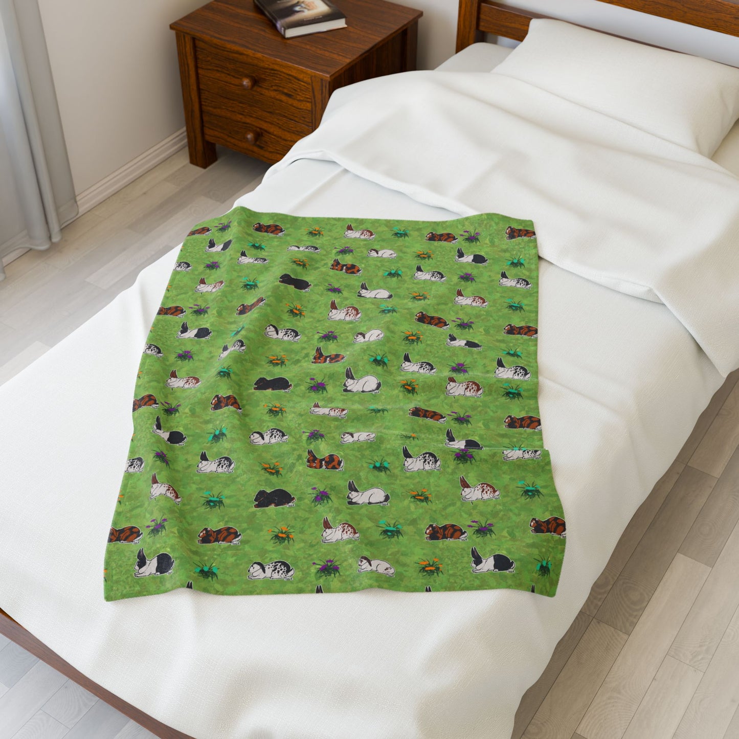 Rabbit Patterns Plush Blanket